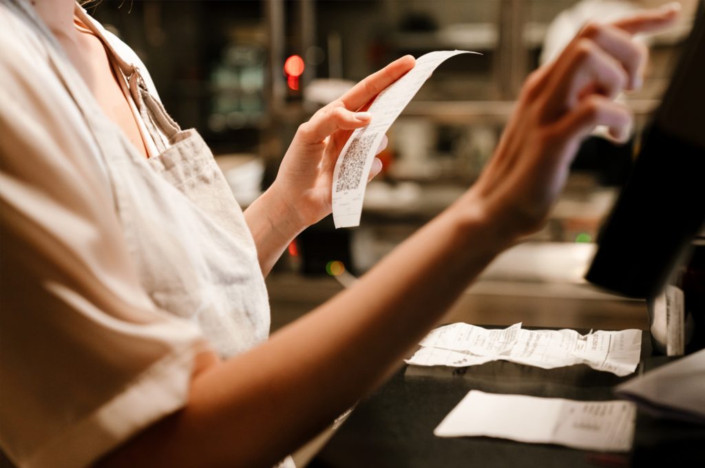 Bobines de carte bleue pour restaurants