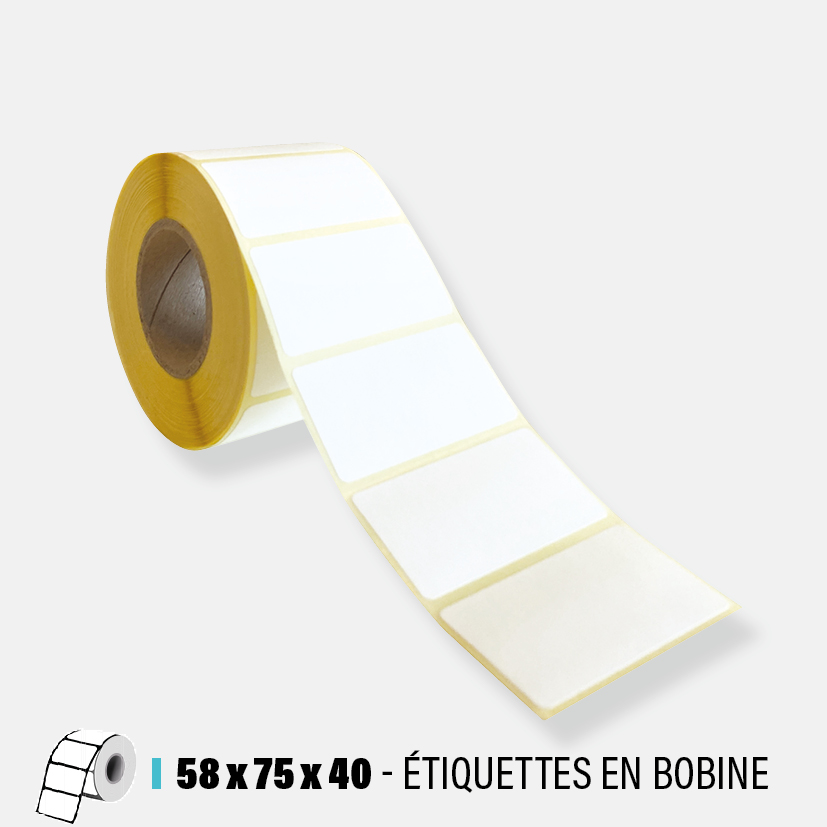 Bobine étiquettes thermiques 50x30 mm - Luquet & Duranton